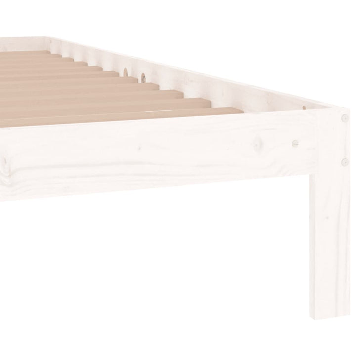 sengeramme 75x190 cm Small Single massivt træ hvid