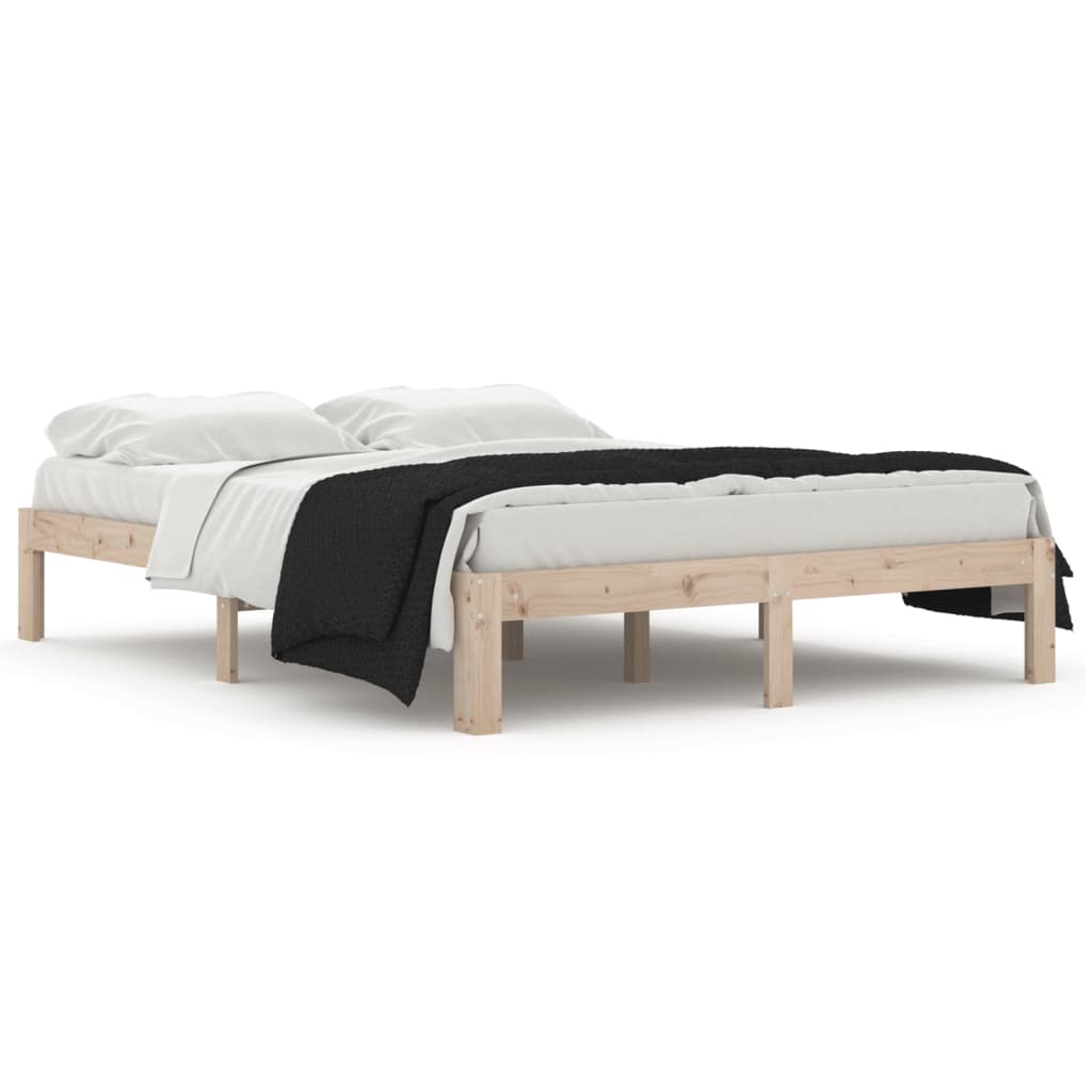 sengeramme 140x190 cm massivt fyrretræ