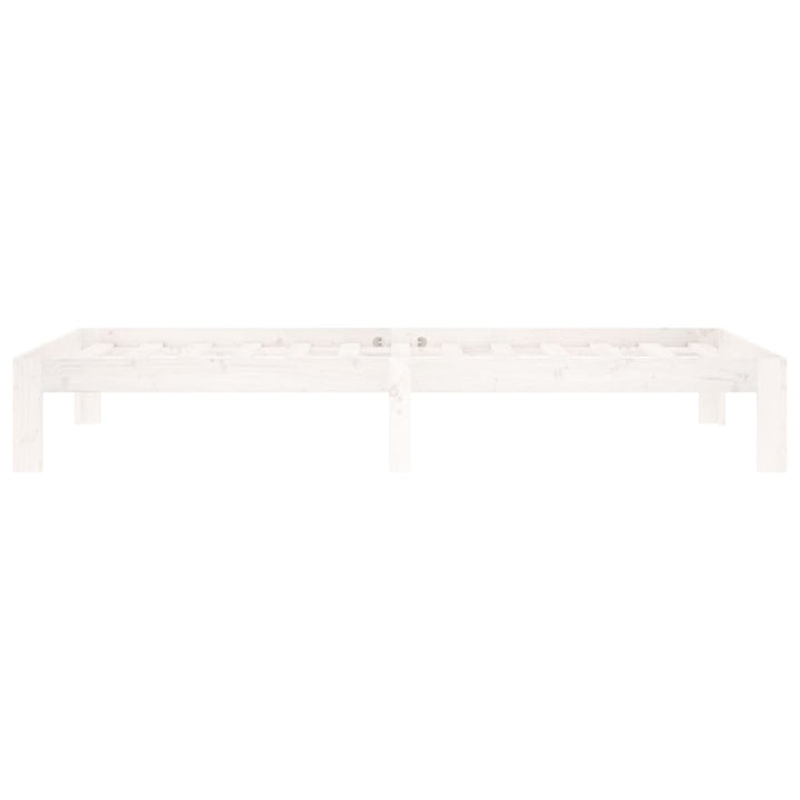 sengeramme 90x200 cm massivt fyrretræ hvid