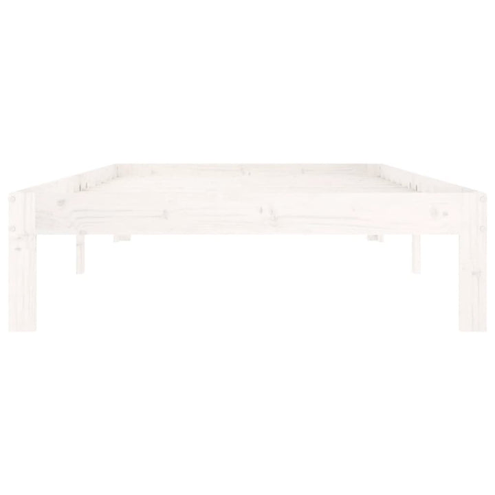 sengeramme 100x200 cm massivt fyrretræ hvid