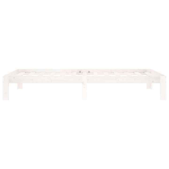 sengeramme 100x200 cm massivt fyrretræ hvid