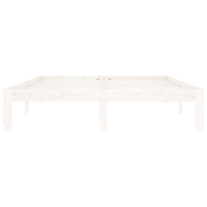 sengeramme 140x200 cm massivt fyrretræ hvid
