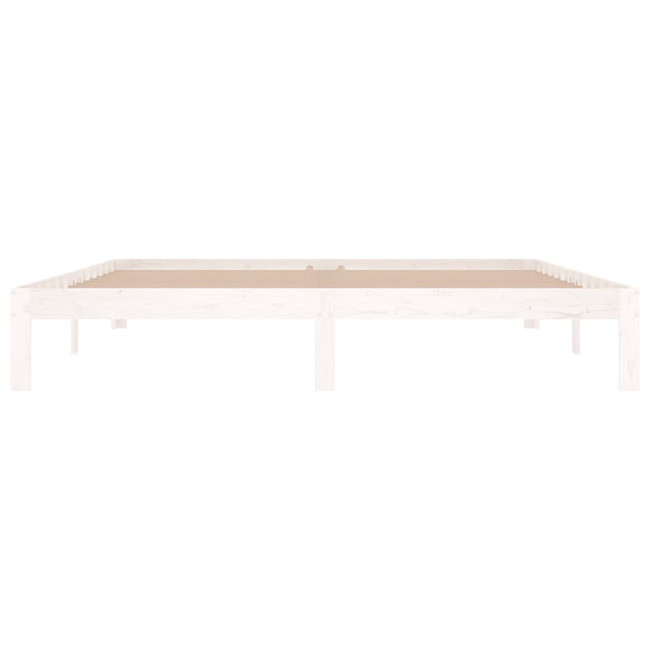 sengestel 180x200 cm Super King massivt fyrretræ hvid