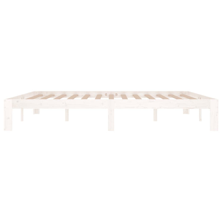 sengestel 180x200 cm Super King massivt fyrretræ hvid