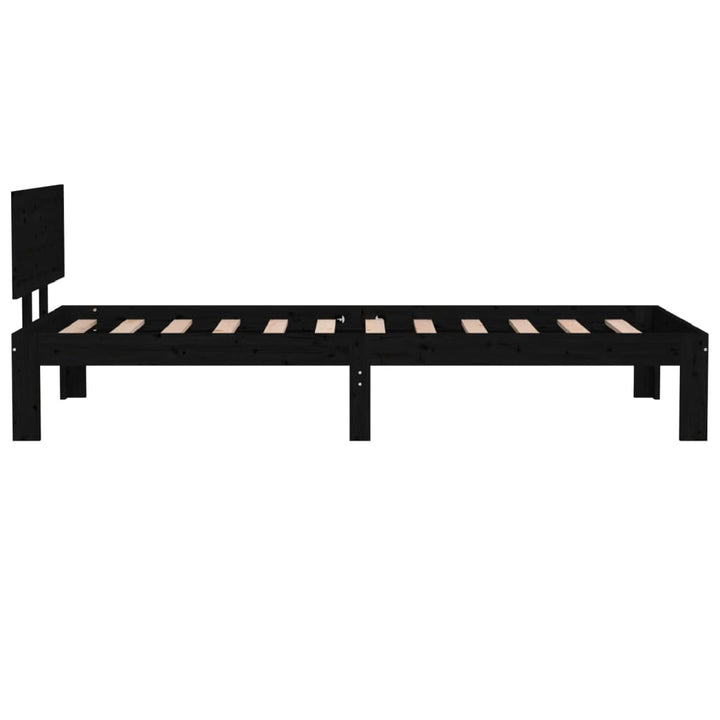 sengeramme 75x190 cm Small Single massivt træ sort