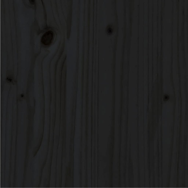 sengeramme 90x200 cm massivt fyrretræ sort