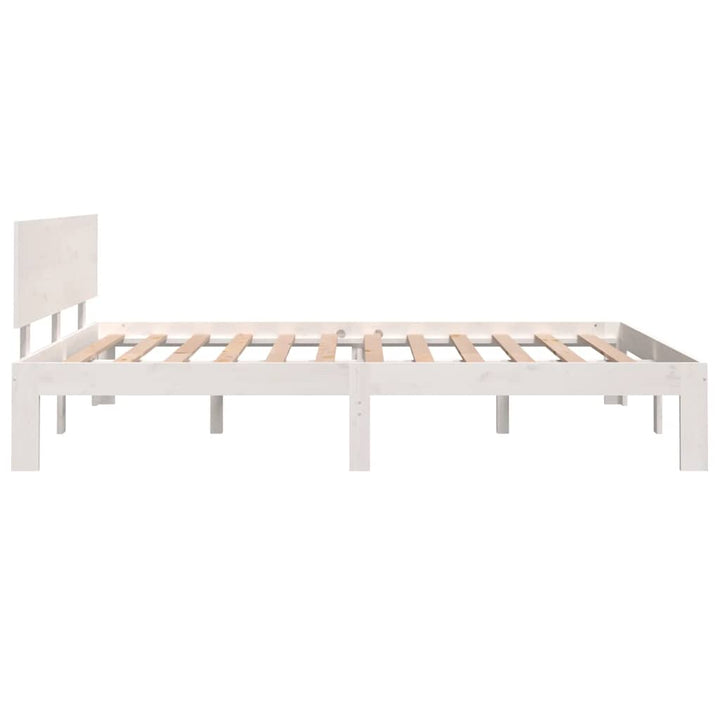 sengeramme 150x200 cm King Size massivt fyrretræ hvid