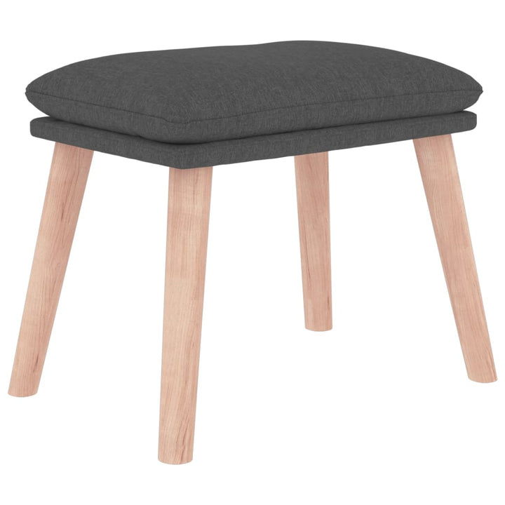 gyngestol med fodskammel stof mørkegrå