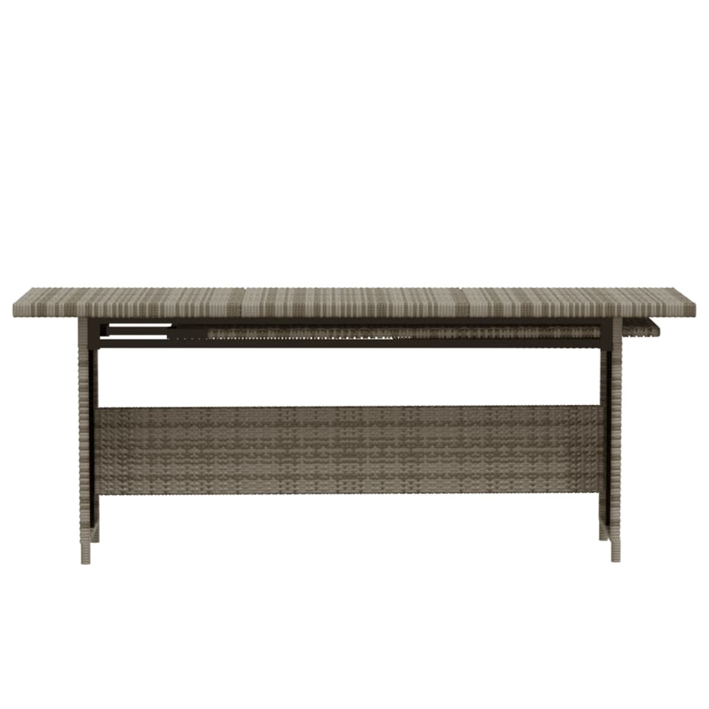 loungesæt til haven 6 dele med hynder polyrattan grå