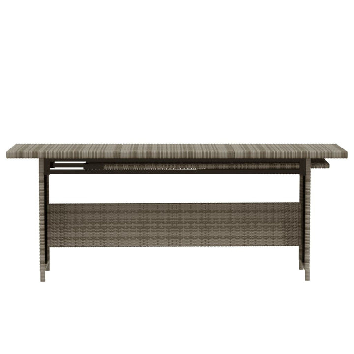 loungesæt til haven 6 dele med hynder polyrattan grå