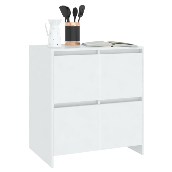 skænke 2 stk. 70x41x75 cm konstrueret træ hvid