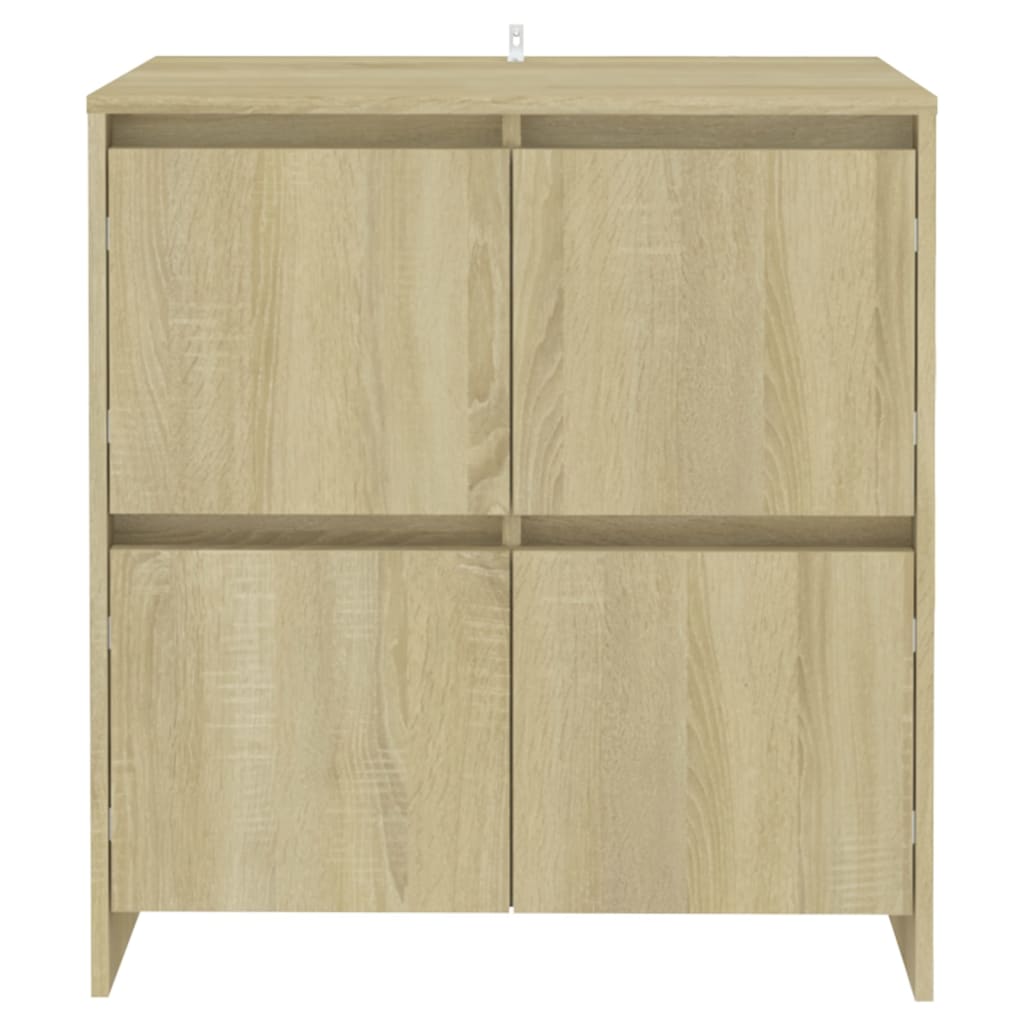 skænke 2 stk. 70x41x75 cm konstrueret træ sonoma-eg