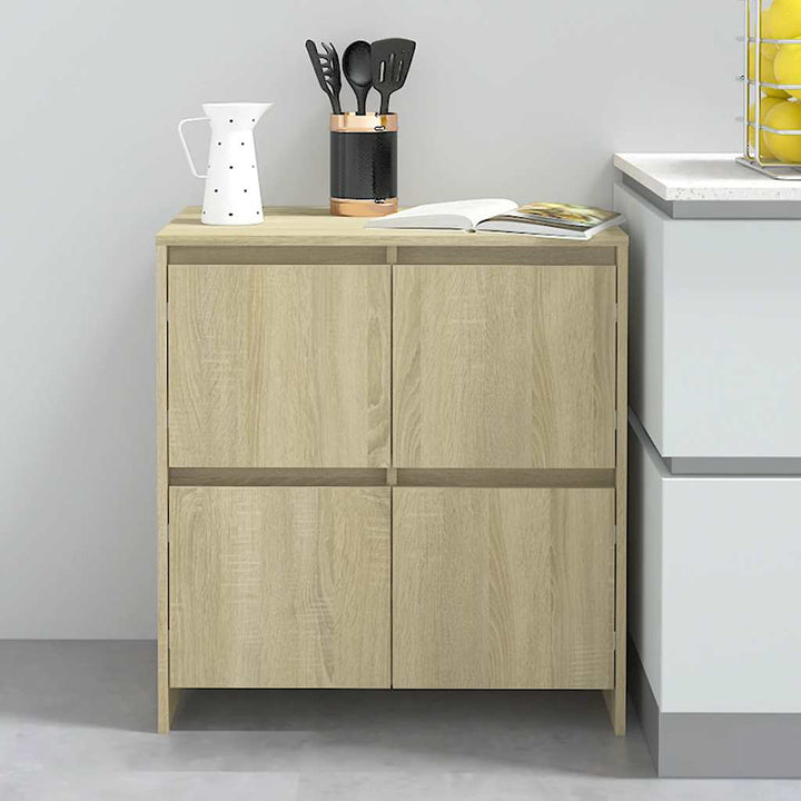 skænke 2 stk. 70x41x75 cm konstrueret træ sonoma-eg