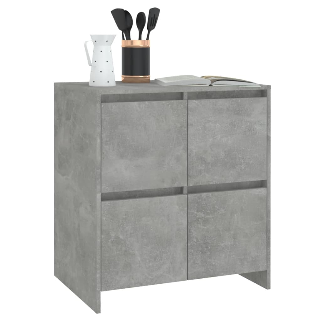 skænke 2 stk. 70x41x75 cm konstrueret træ betongrå