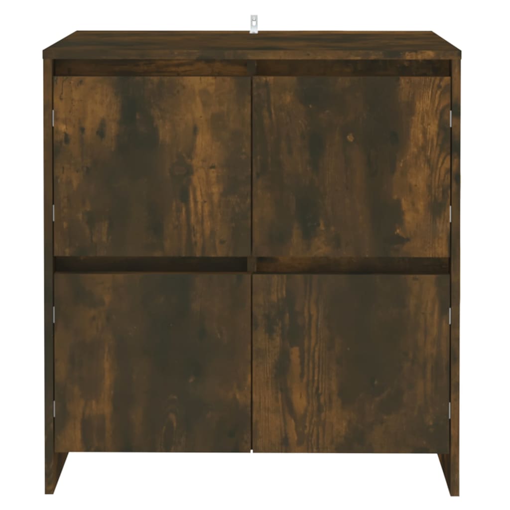 skænke 2 stk. 70x41x75 cm konstrueret træ røget egetræsfarve