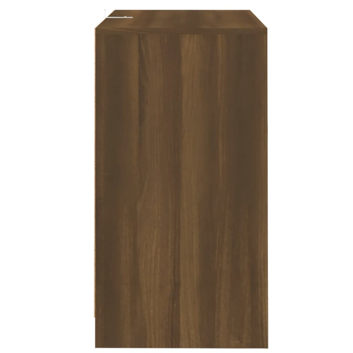 skænke 2 stk. 70x41x75 cm konstrueret træ brun egetræsfarve