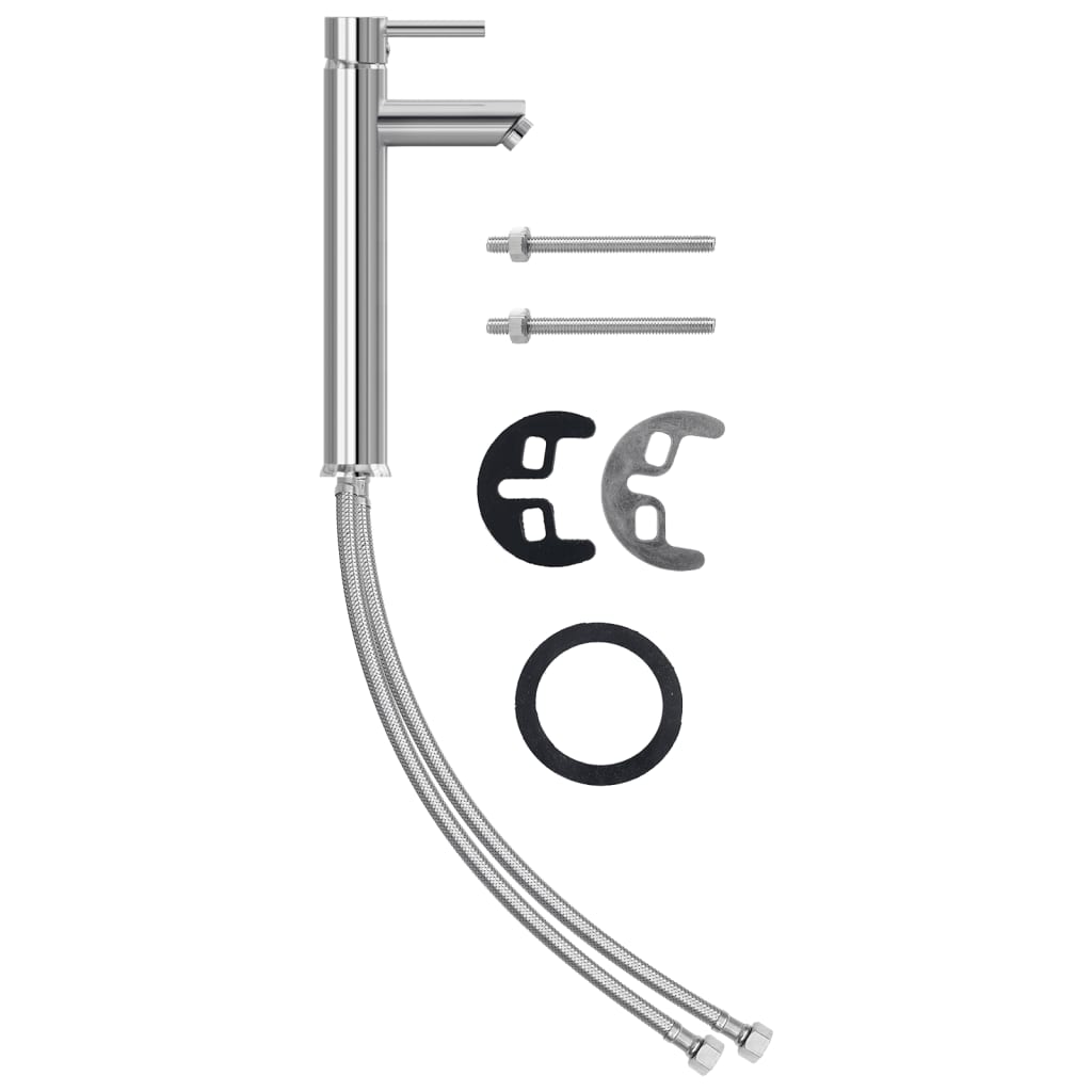 håndvask til badeværelse m. hane og bundventil hærdet glas sort