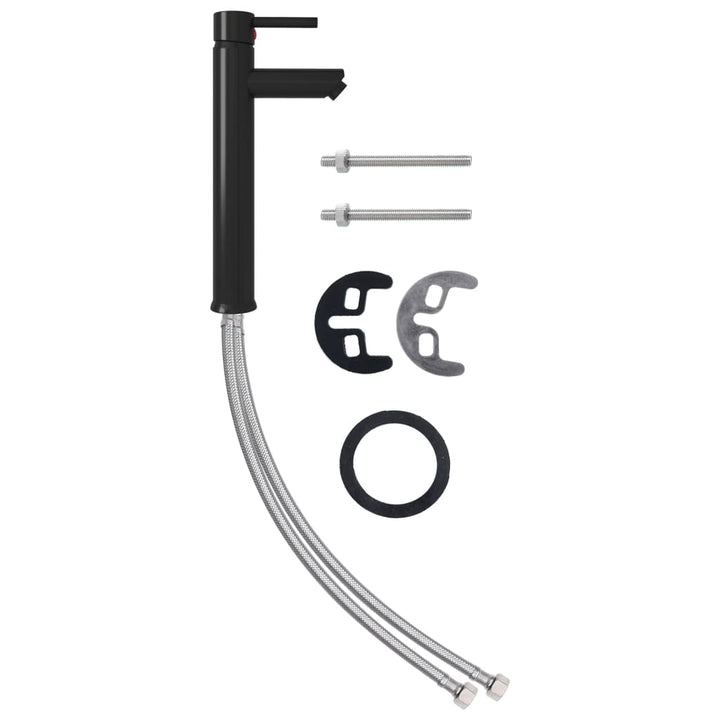 håndvask til badeværelse m. hane og bundventil hærdet glas brun