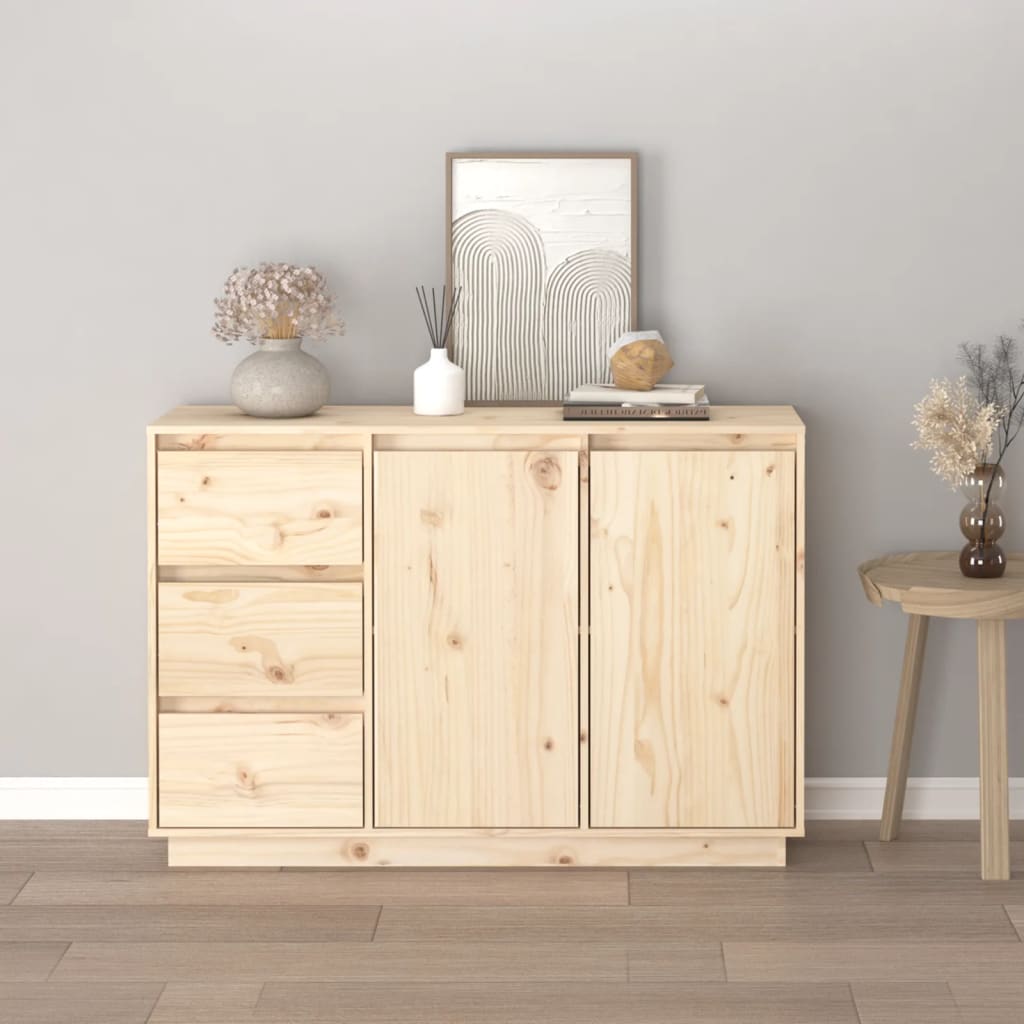 skænk 111x34x75 cm massivt fyrretræ