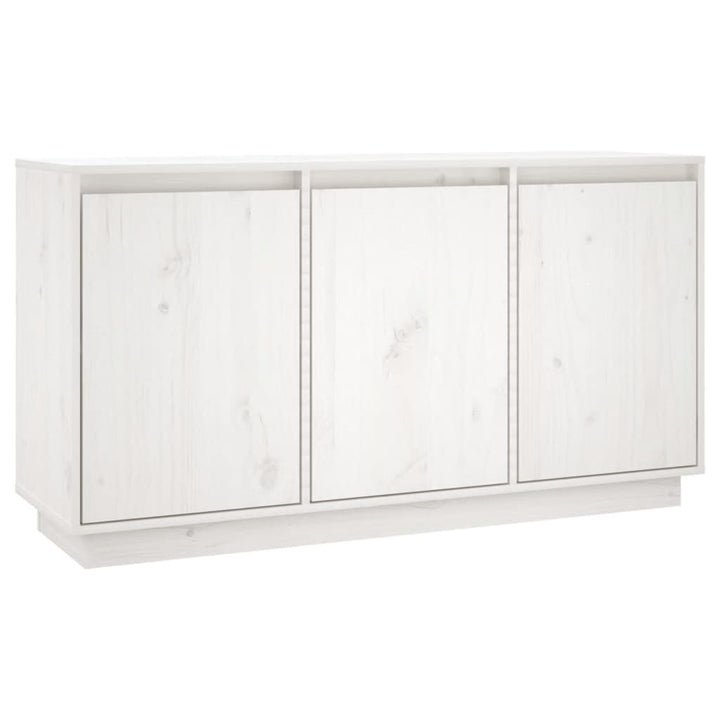 skænk 111x34x60 cm massivt fyrretræ hvid