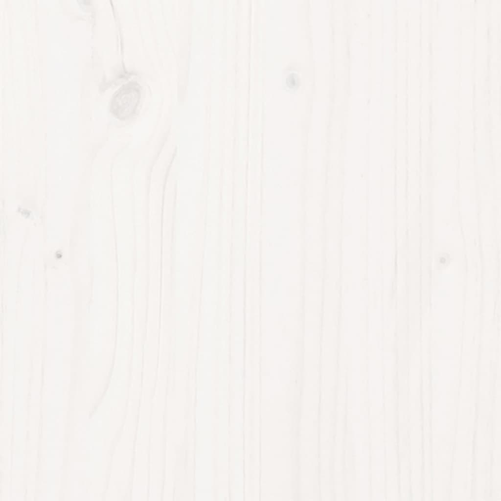skænk 111x34x60 cm massivt fyrretræ hvid