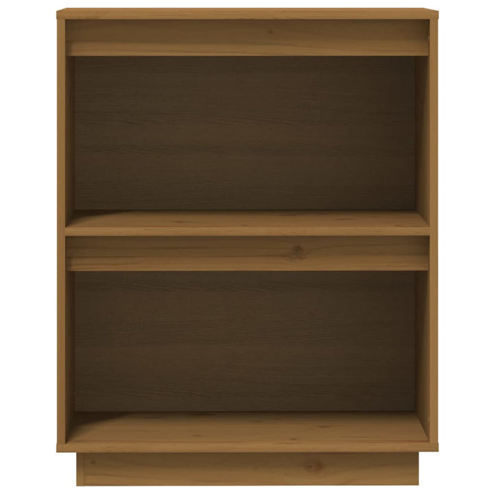 konsolskab 60x34x75 cm massivt fyrretræ gyldenbrun