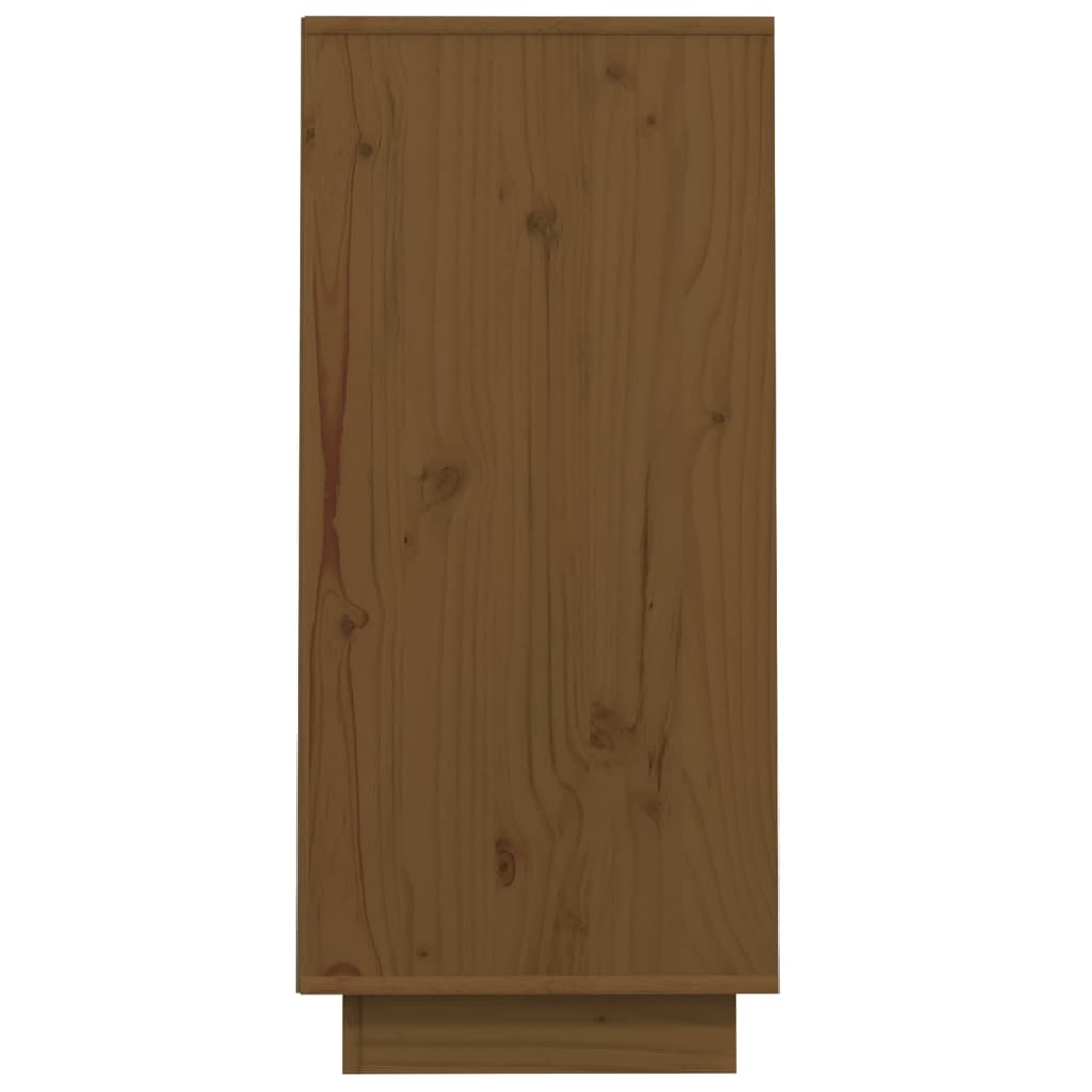 konsolskab 60x34x75 cm massivt fyrretræ gyldenbrun