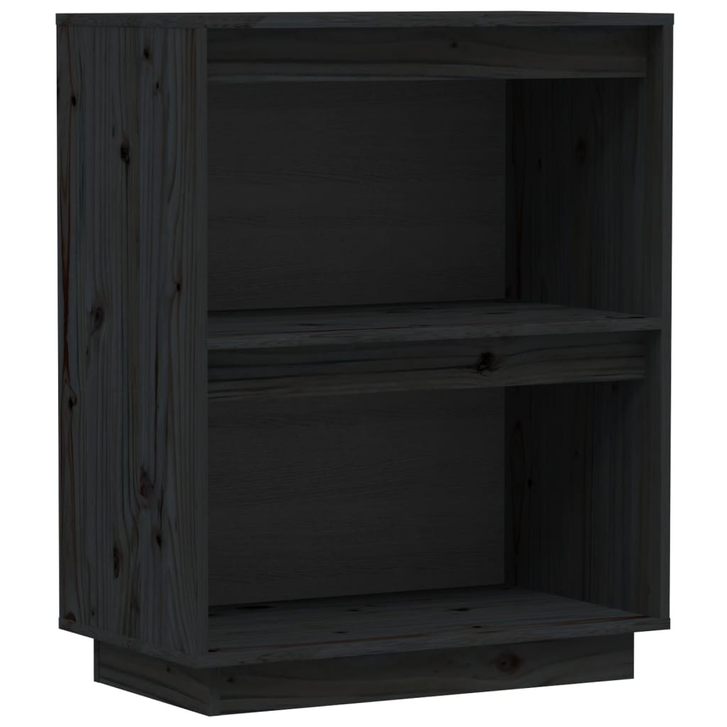 konsolskab 60x34x75 cm massivt fyrretræ sort