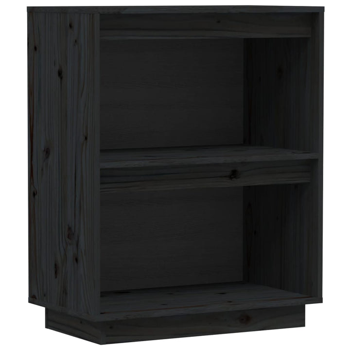 konsolskab 60x34x75 cm massivt fyrretræ sort