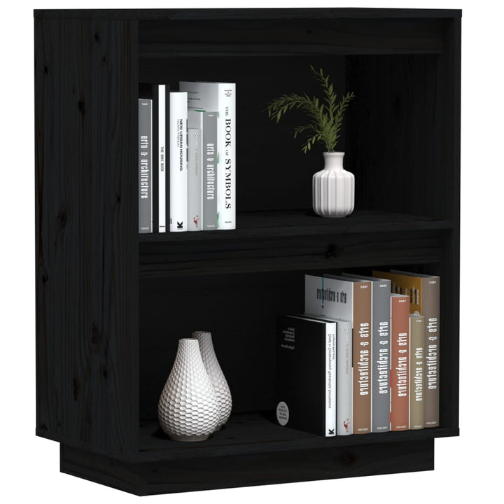 konsolskab 60x34x75 cm massivt fyrretræ sort
