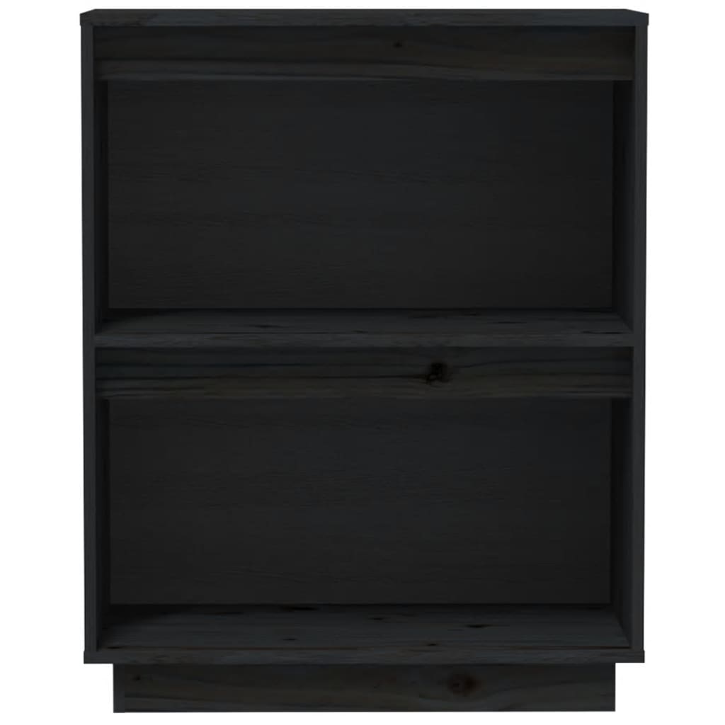 konsolskab 60x34x75 cm massivt fyrretræ sort