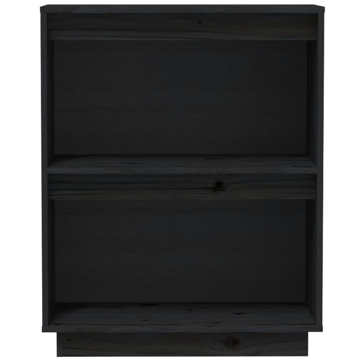 konsolskab 60x34x75 cm massivt fyrretræ sort