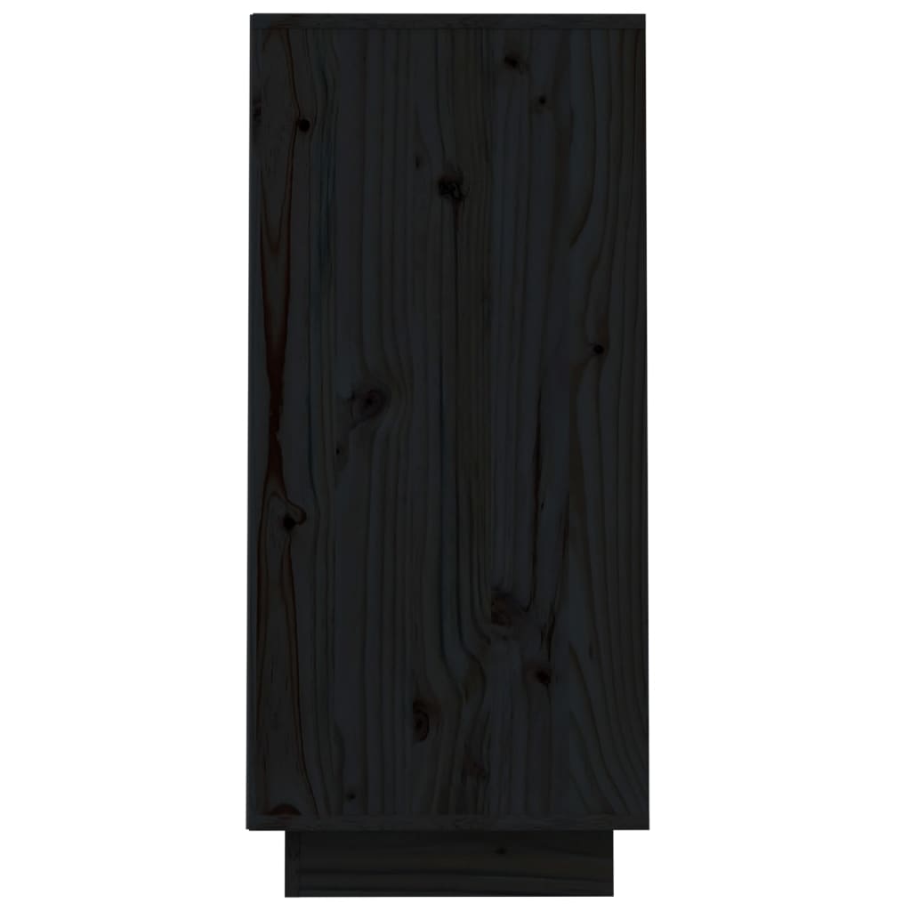 konsolskab 60x34x75 cm massivt fyrretræ sort