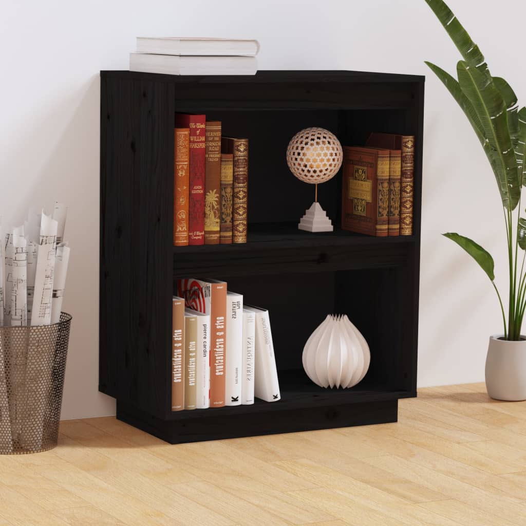konsolskab 60x34x75 cm massivt fyrretræ sort