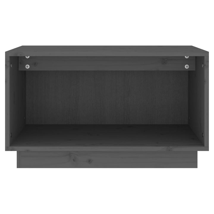 tv-bord 60x35x35 cm massivt fyrretræ grå