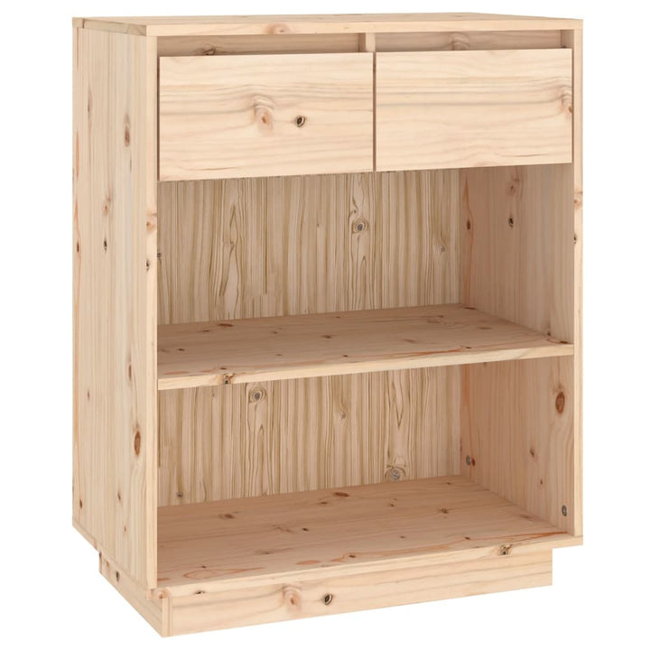 konsolskab 60x34x75 cm massivt fyrretræ