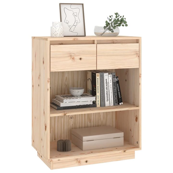 konsolskab 60x34x75 cm massivt fyrretræ