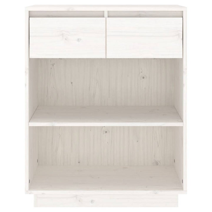 konsolskab 60x34x75 cm massivt fyrretræ hvid