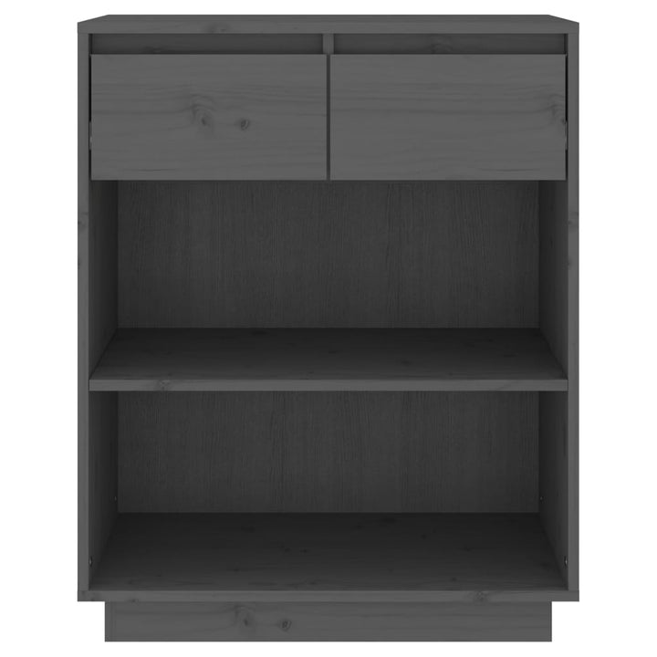 konsolskab 60x34x75 cm massivt fyrretræ grå