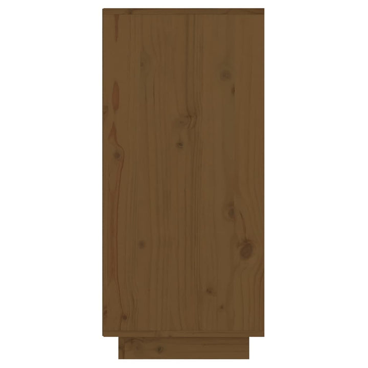 konsolskab 60x34x75 cm massivt fyrretræ gyldenbrun