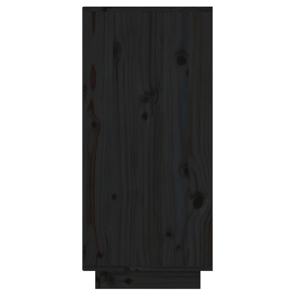konsolskab 60x34x75 cm massivt fyrretræ sort