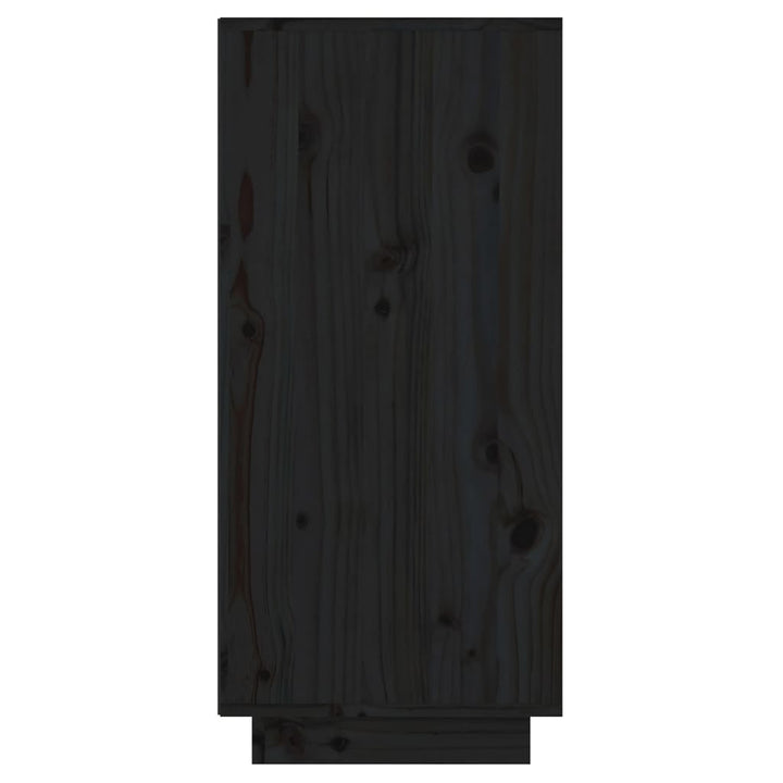 konsolskab 60x34x75 cm massivt fyrretræ sort