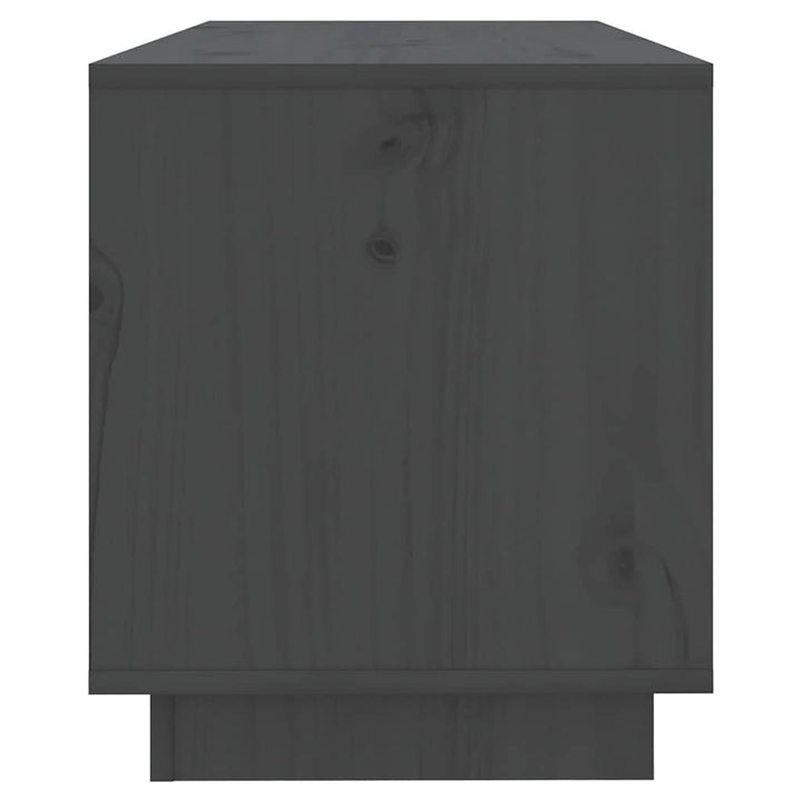tv-bord 74x34x40 cm massivt fyrretræ grå
