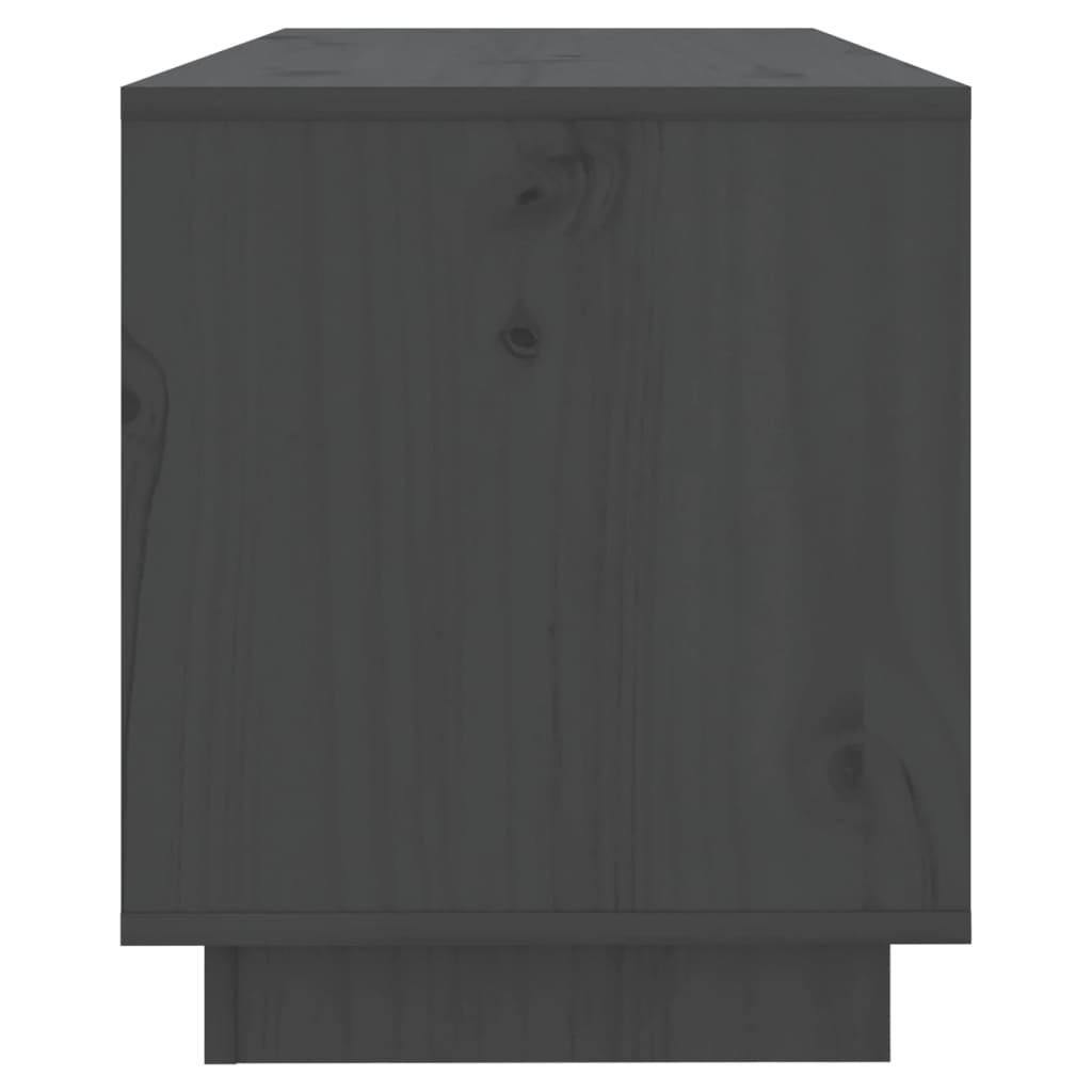 tv-bord 74x34x40 cm massivt fyrretræ grå