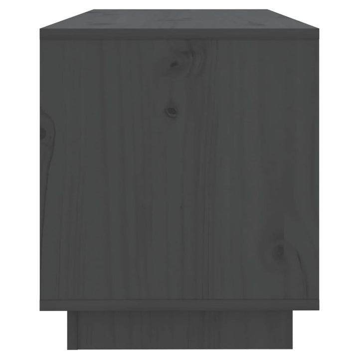tv-bord 74x34x40 cm massivt fyrretræ grå