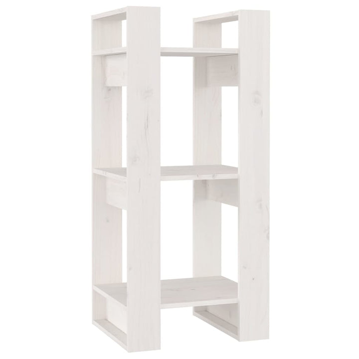 bogreol/rumdeler 41x35x91 cm massivt fyrretræ hvid