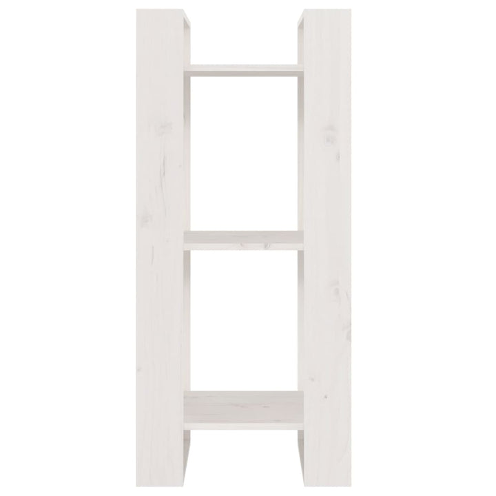 bogreol/rumdeler 41x35x91 cm massivt fyrretræ hvid