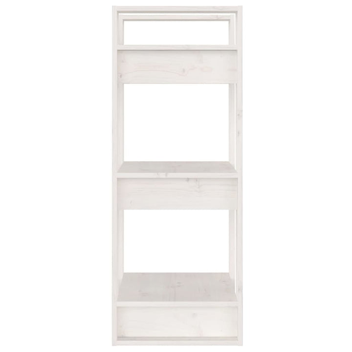 bogreol/rumdeler 41x35x91 cm massivt fyrretræ hvid