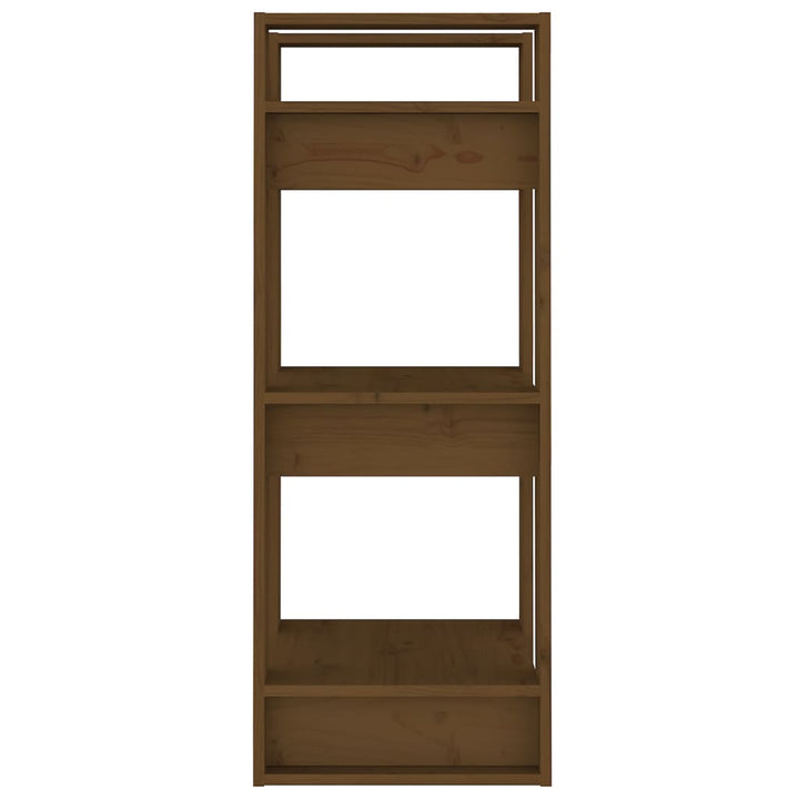 bogreol/rumdeler 41x35x91 cm massivt fyrretræ gyldenbrun