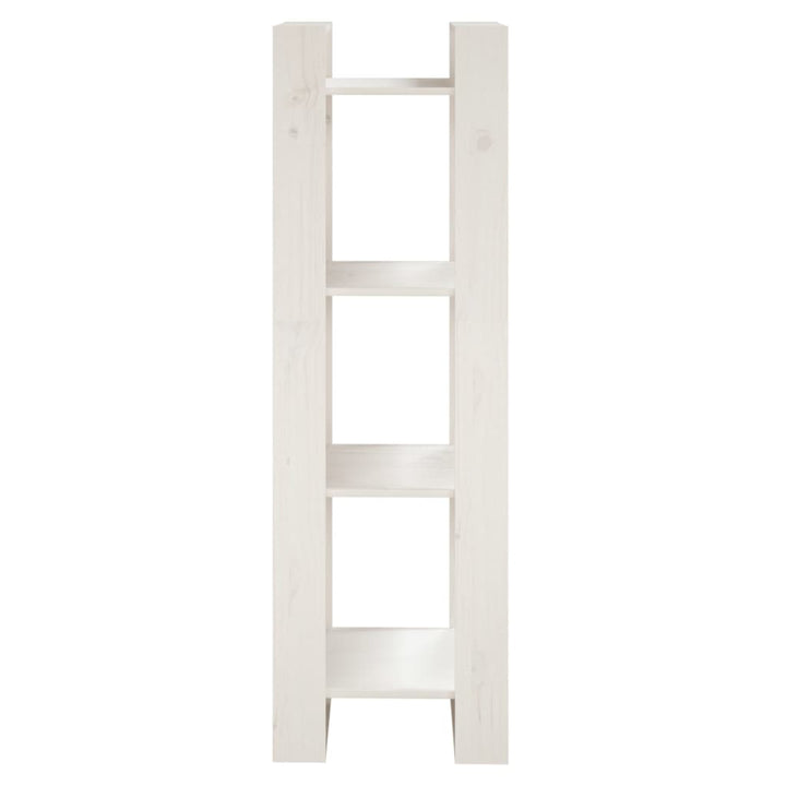 bogreol/rumdeler 41x35x125 cm massivt fyrretræ hvid